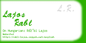 lajos rabl business card